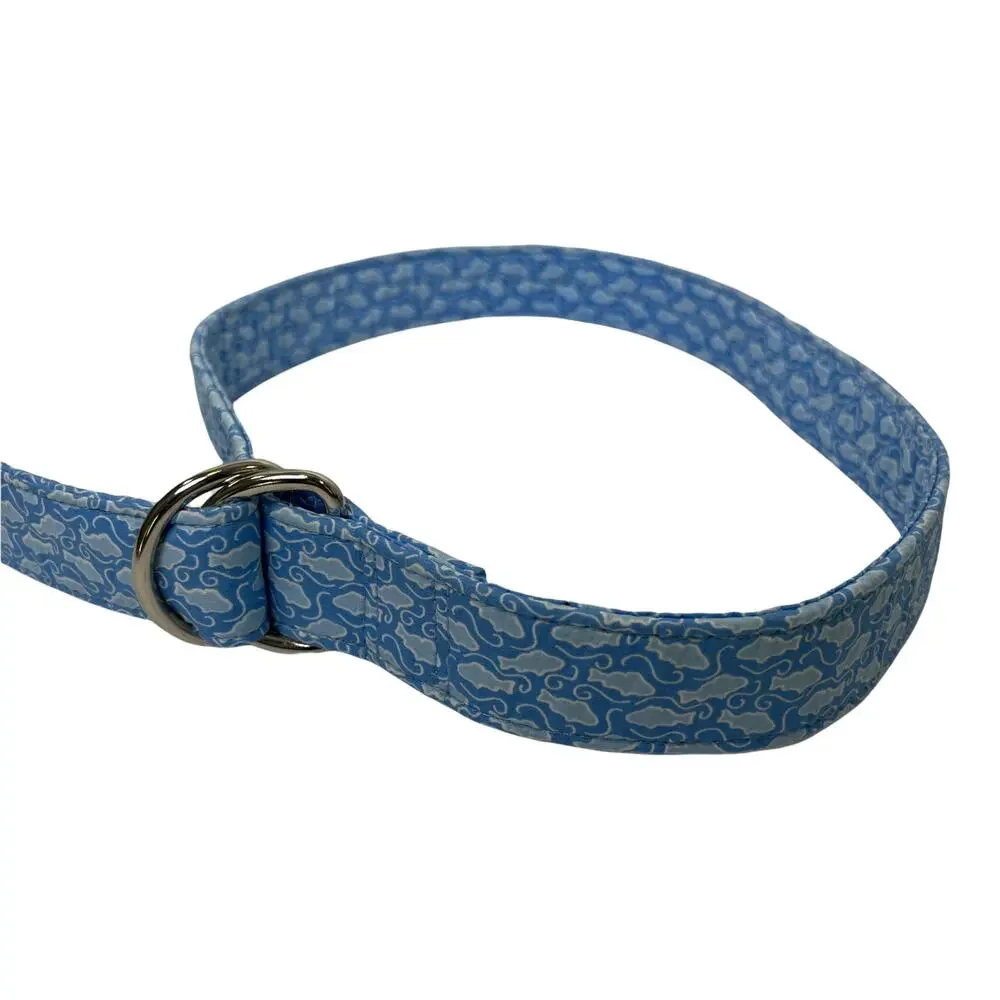 Vineyard Vines Women's Ring‎ Belt Cotton Blue Fish Adjustable Preppy Size M